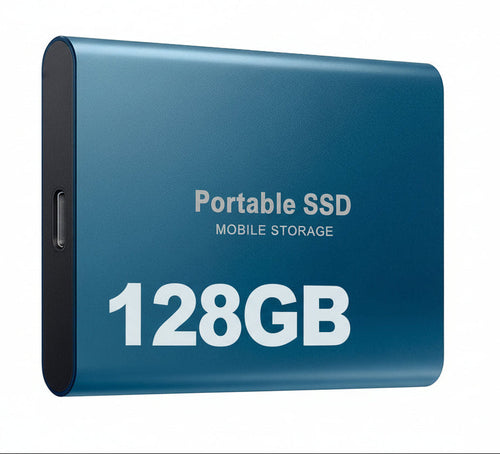 כונן חיצוני נייד SSD בנפח 128GB, אחסון קומפקטי ומהיר