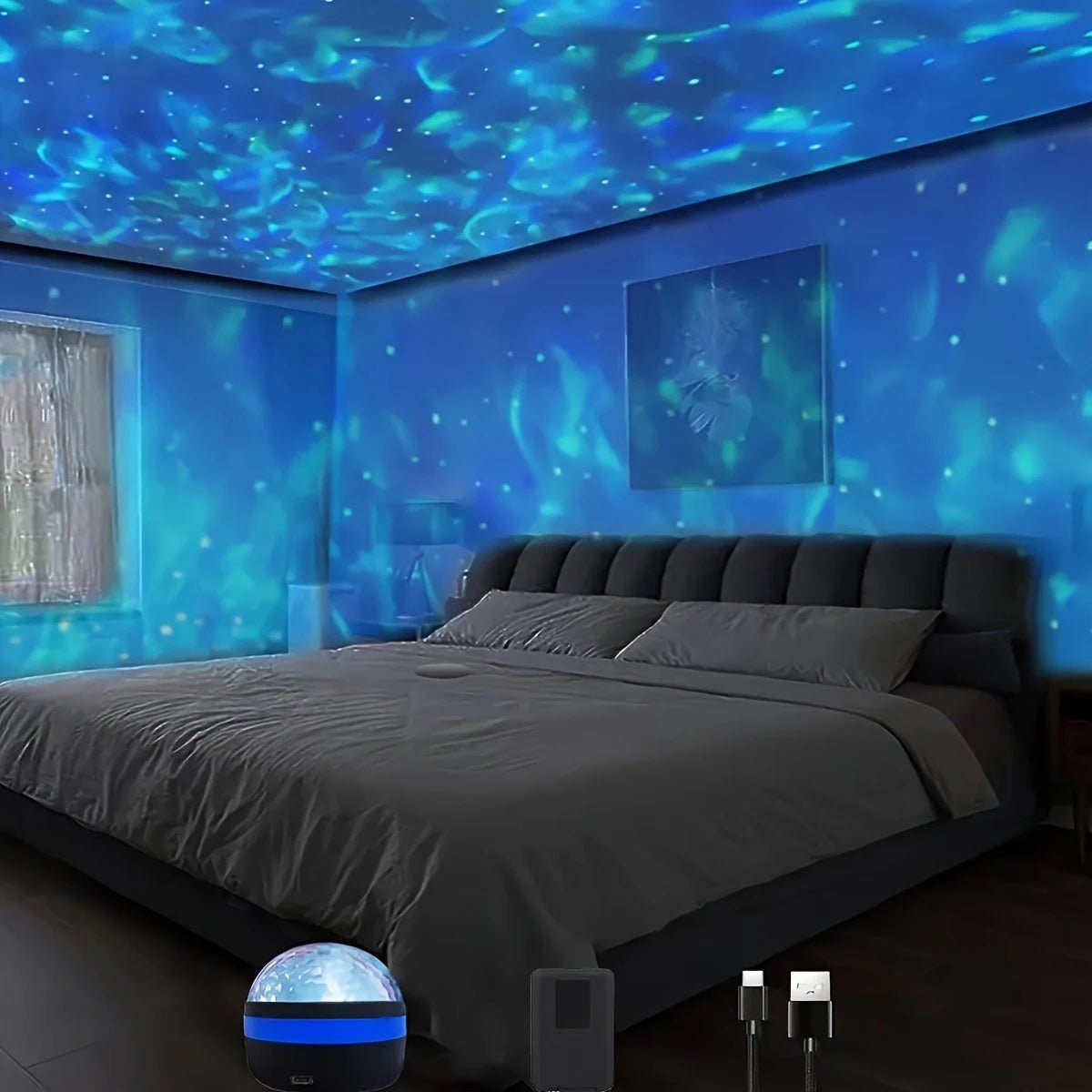 LumaNova USB-betriebene Sternenhimmel-Projektorlampe für Schlafzimmer und Partys