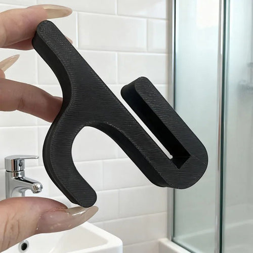 Gancho para ducha AstraGlass para baños elegantes que asegura toallas y batas