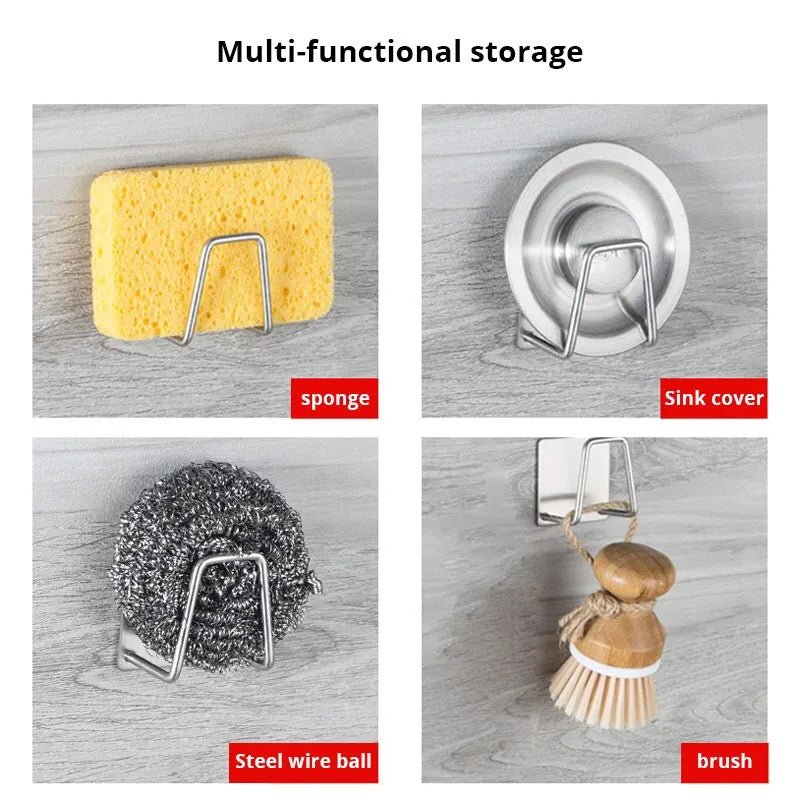 Organizador para fregadero StellarNest de acero inoxidable para esponjas, ahorro de espacio