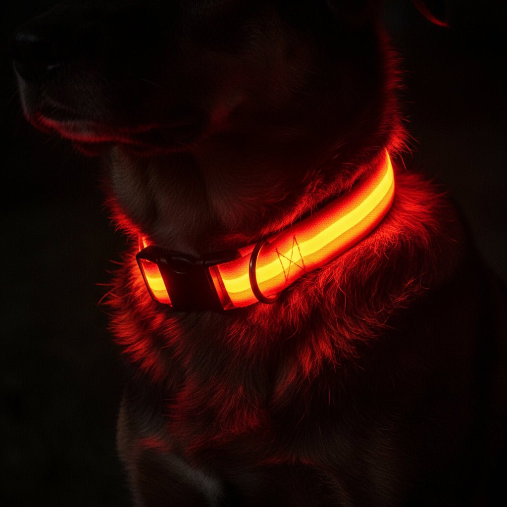 LumaPaw LED-säkerhetshalsband för hund med 360 graders synlighet och justerbar passform