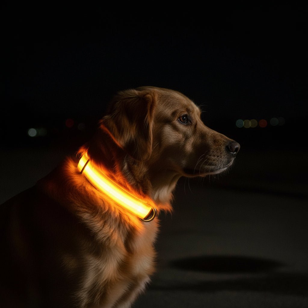 LumaPaw LED-säkerhetshalsband för hund med 360 graders synlighet och justerbar passform