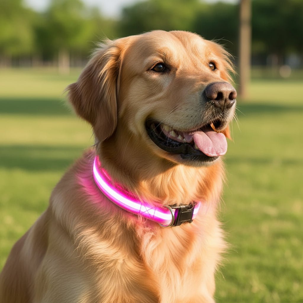LumaPaw LED-säkerhetshalsband för hund med 360 graders synlighet och justerbar passform