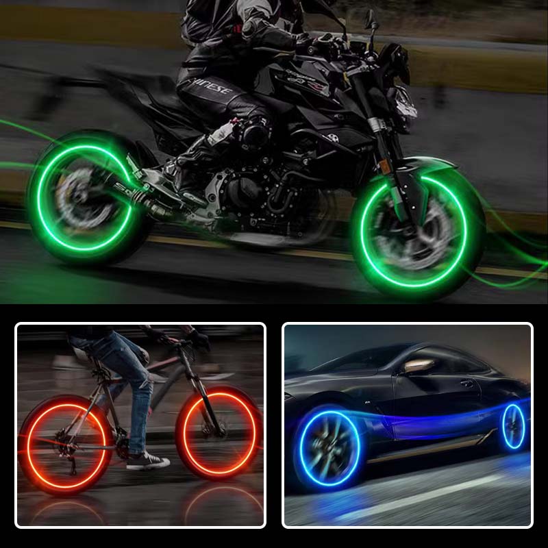 LumaValve LED krytky ventilů pro auta, kola a skútry