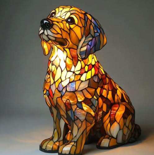 PawGlow LED-natlys til hunderacer for hundeelskere USB-drevet boligdekoration