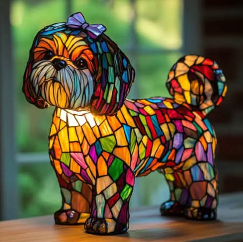 PawGlow LED-natlys til hunderacer for hundeelskere USB-drevet boligdekoration