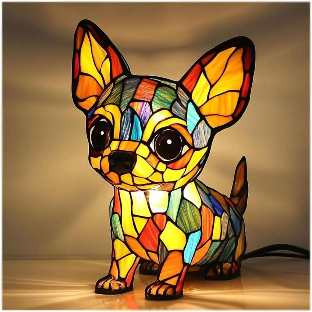 PawGlow LED-natlys til hunderacer for hundeelskere USB-drevet boligdekoration