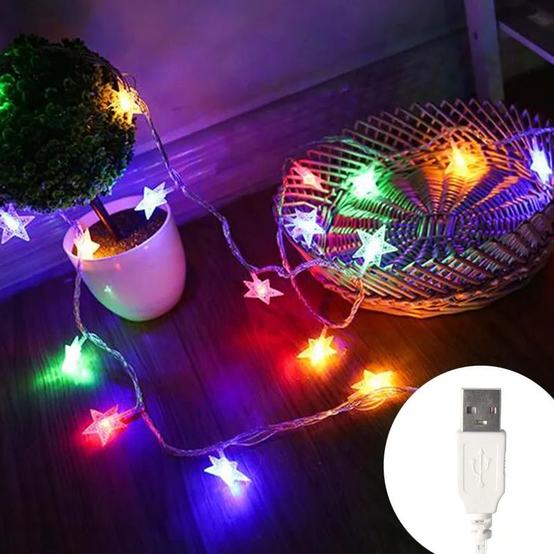 AuraGlow LED Işık Zinciri Partiler İçin Sıcak Işık ve Renkli Parıltı
