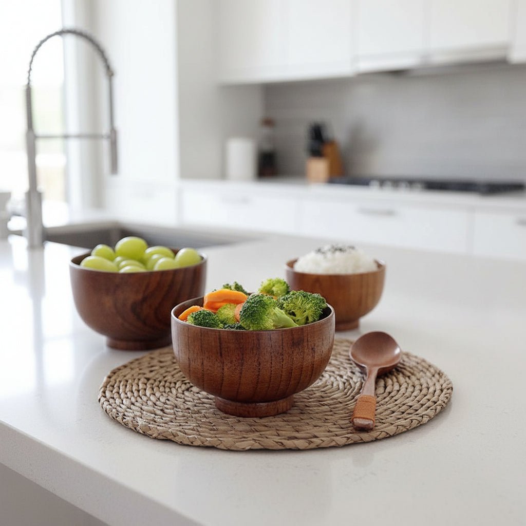 Ciotola in Legno Eco-Friendly EverPure per Mangiare Senza Plastica