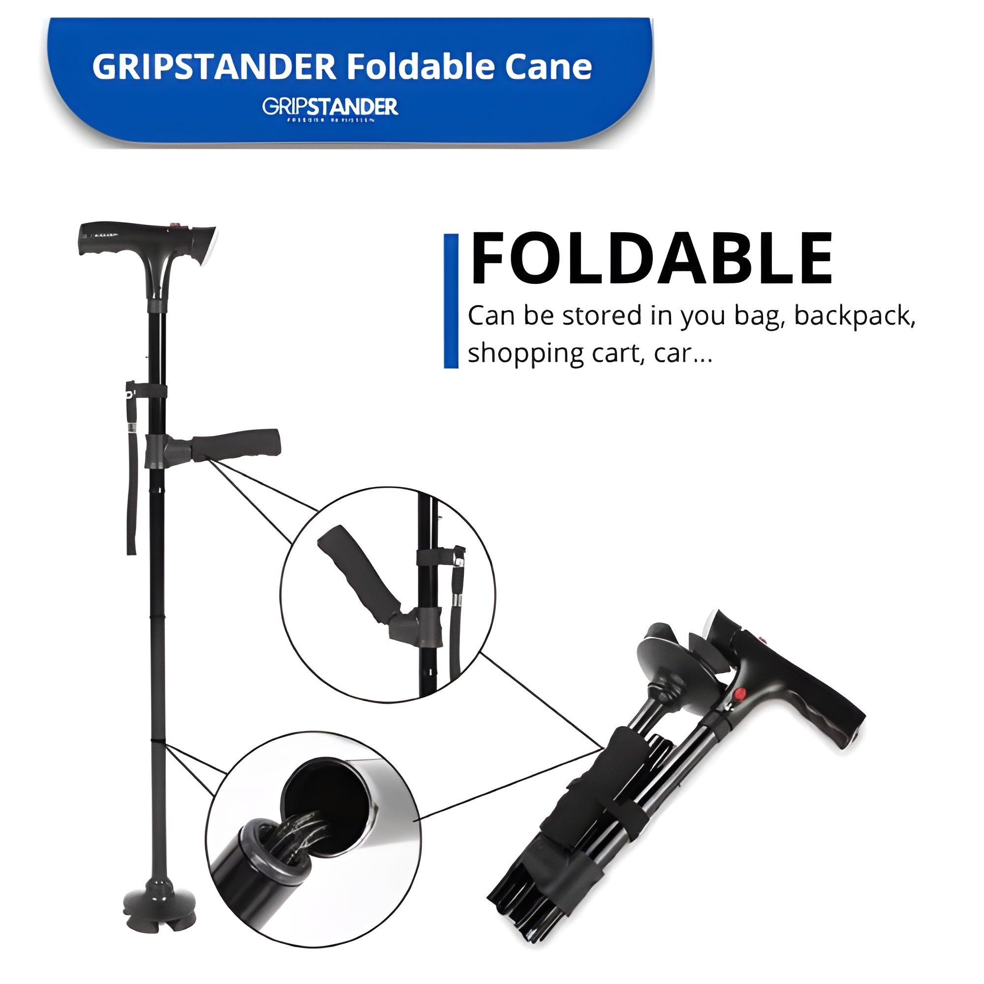FluxStride Compact Mobility Cane For Easy Getting Around
