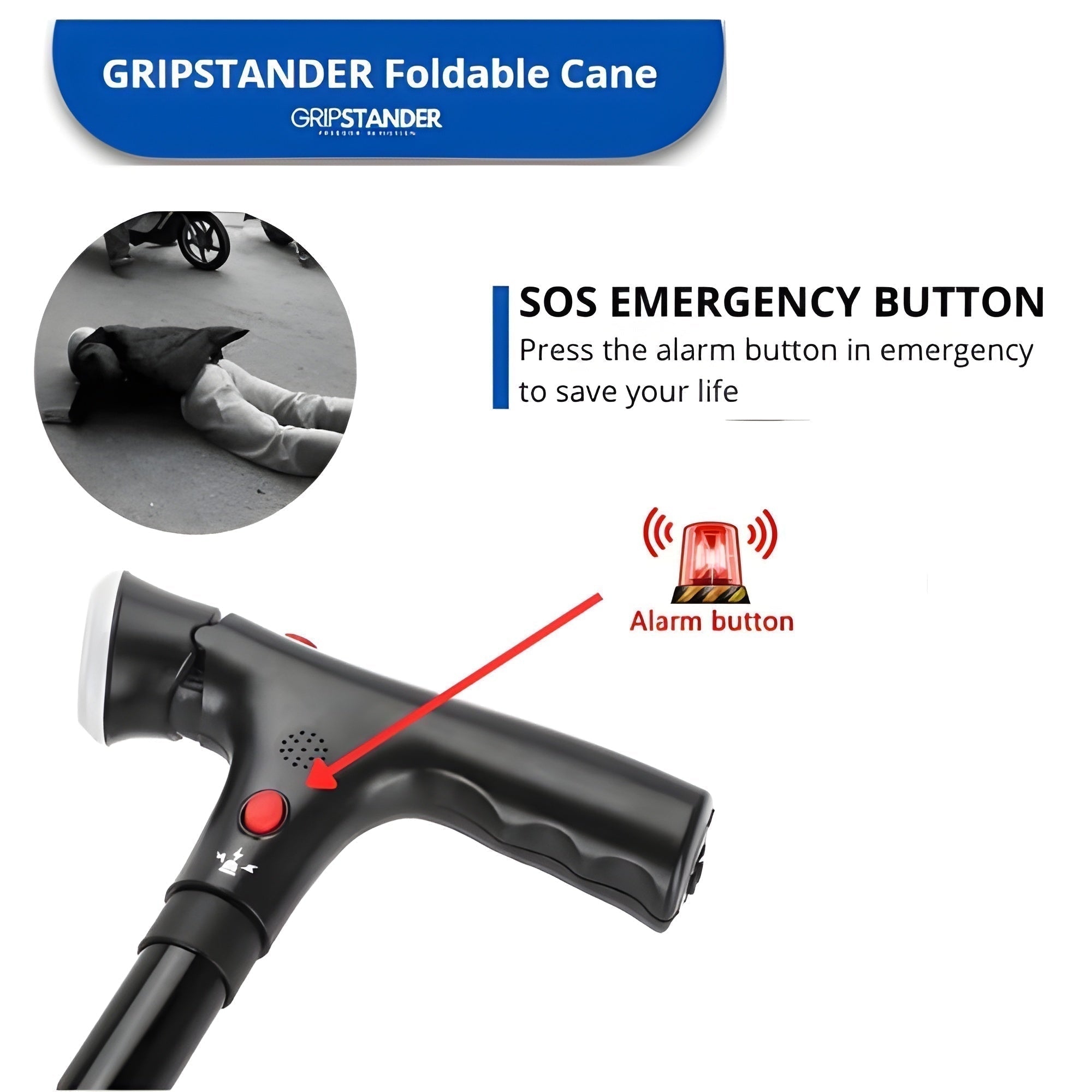 FluxStride Compact Mobility Cane For Easy Getting Around