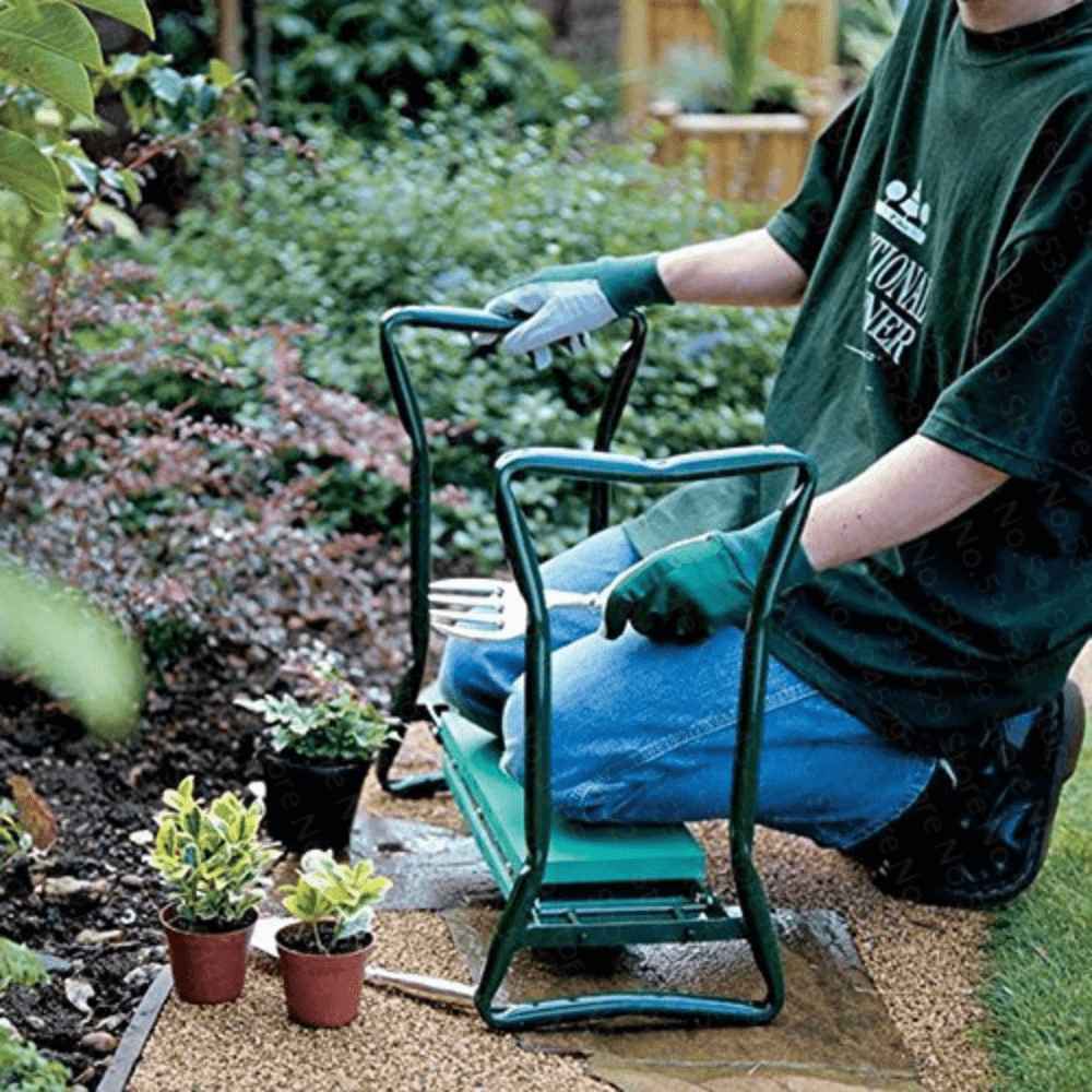 KneeKeeper Garden Seat With Knee Pad And Storage Bag
