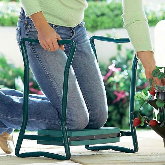 KneeKeeper Garden Seat With Knee Pad And Storage Bag