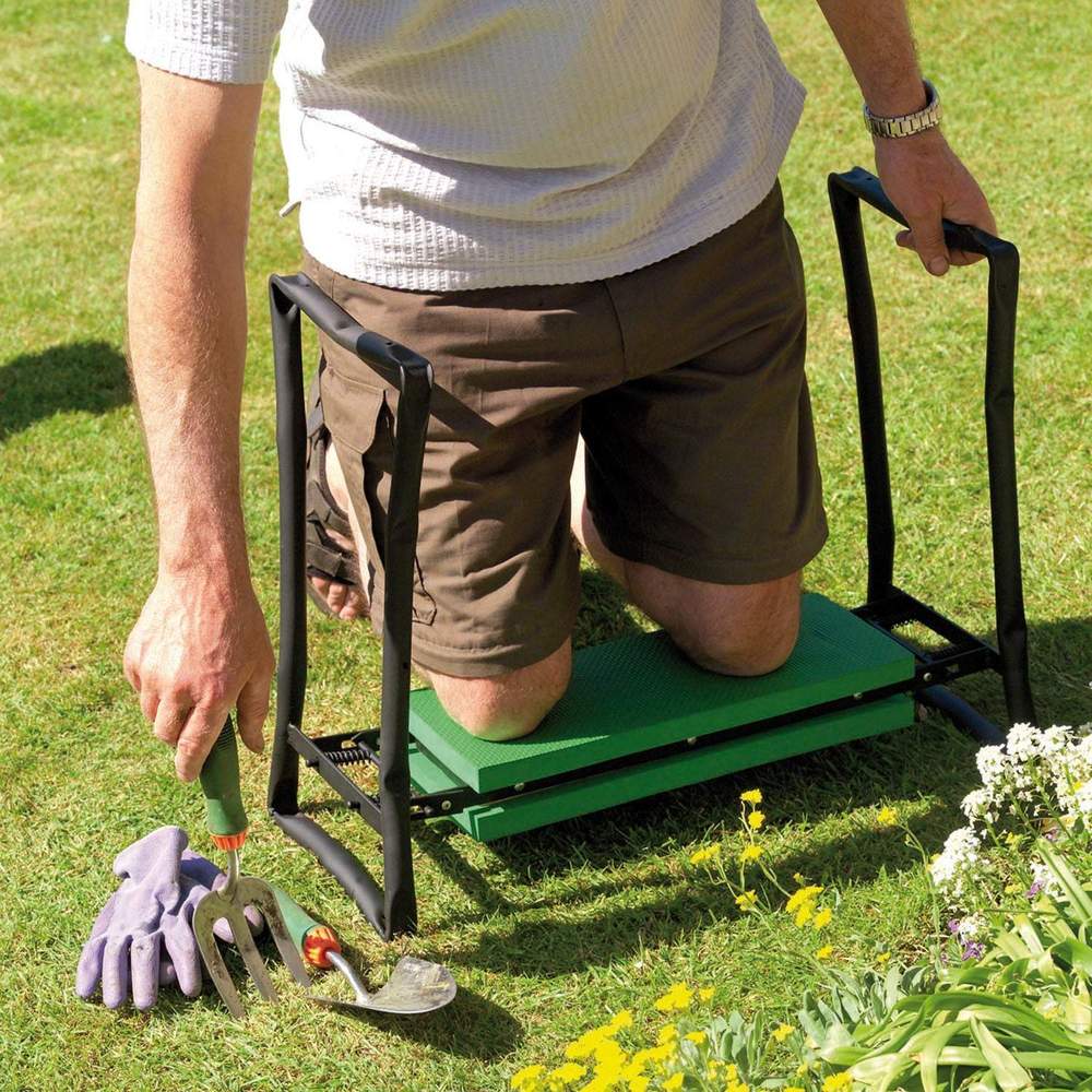 KneeKeeper Garden Seat With Knee Pad And Storage Bag
