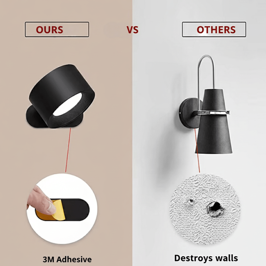 Nordická nabíjecí nástěnná lampa pro moderní domovy