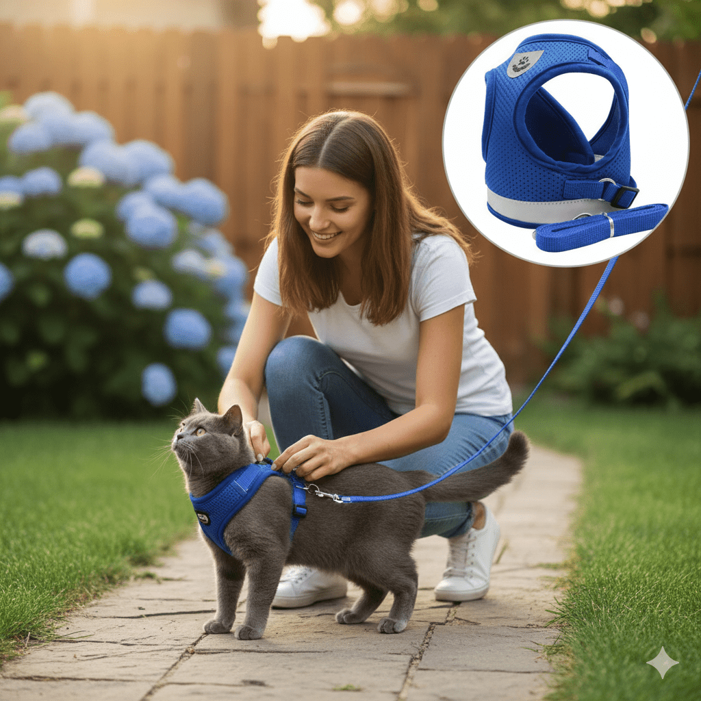 TrailTide Escape-Proof Cat Harness With Reflective Details