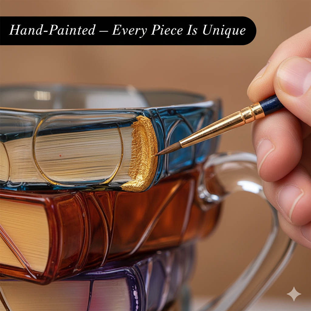 Hand-Painted 3D Book-Inspired Coffee Mug For Readers