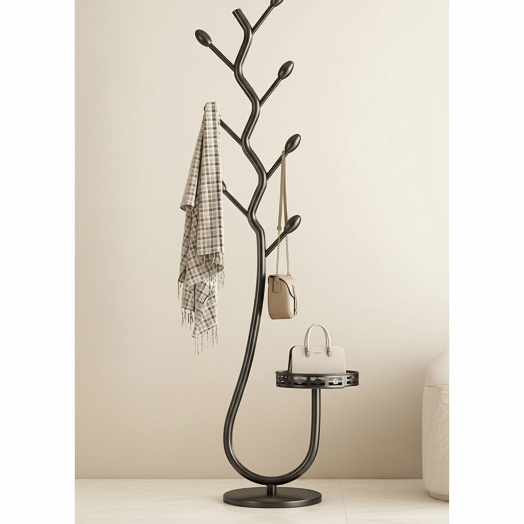 Perchero independiente NordicStone IronRack con diseño escandinavo para hogares modernos