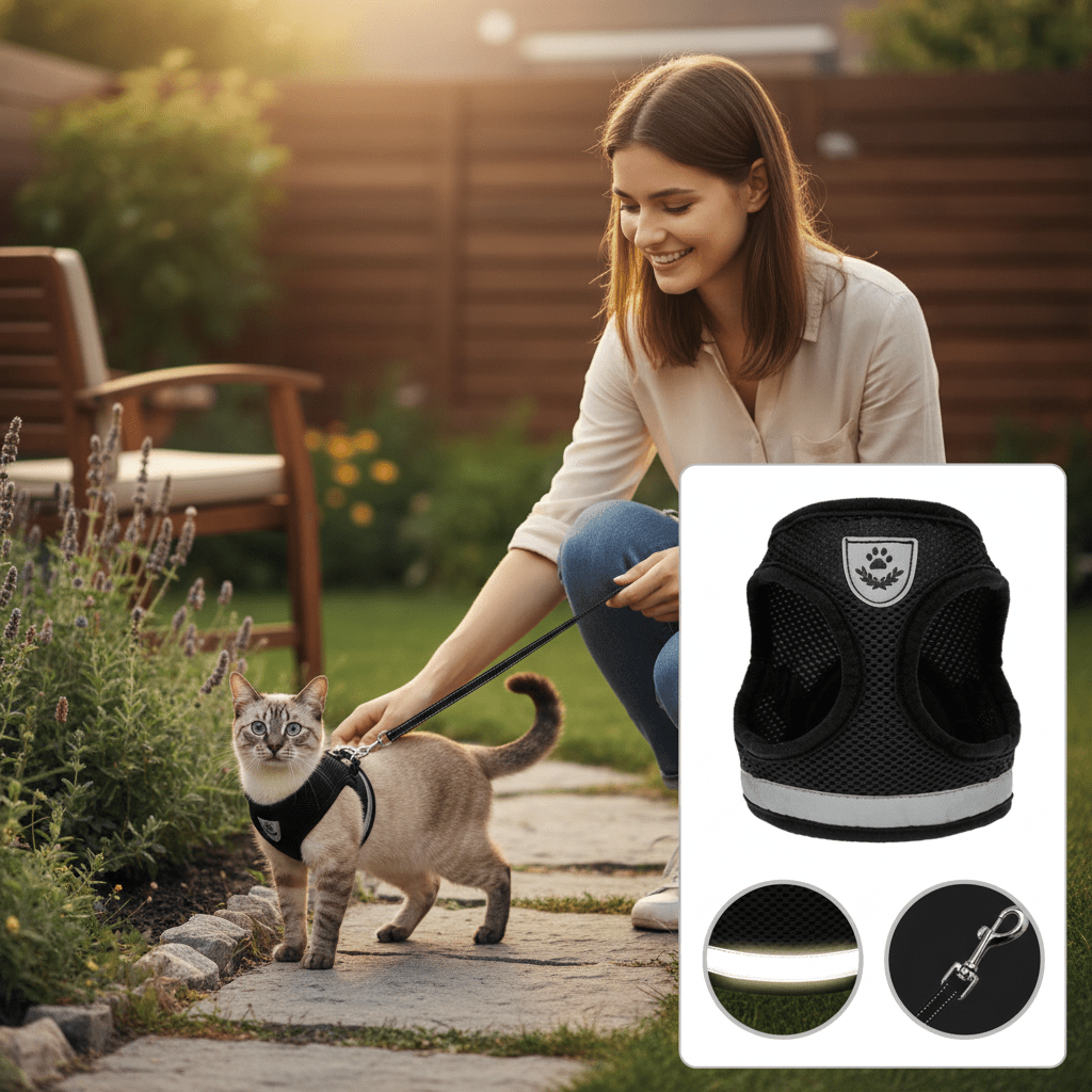 TrailTide Escape-Proof Cat Harness With Reflective Details