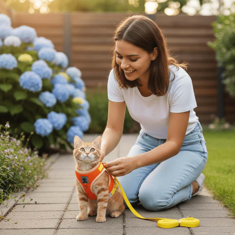TrailTide Escape-Proof Cat Harness With Reflective Details