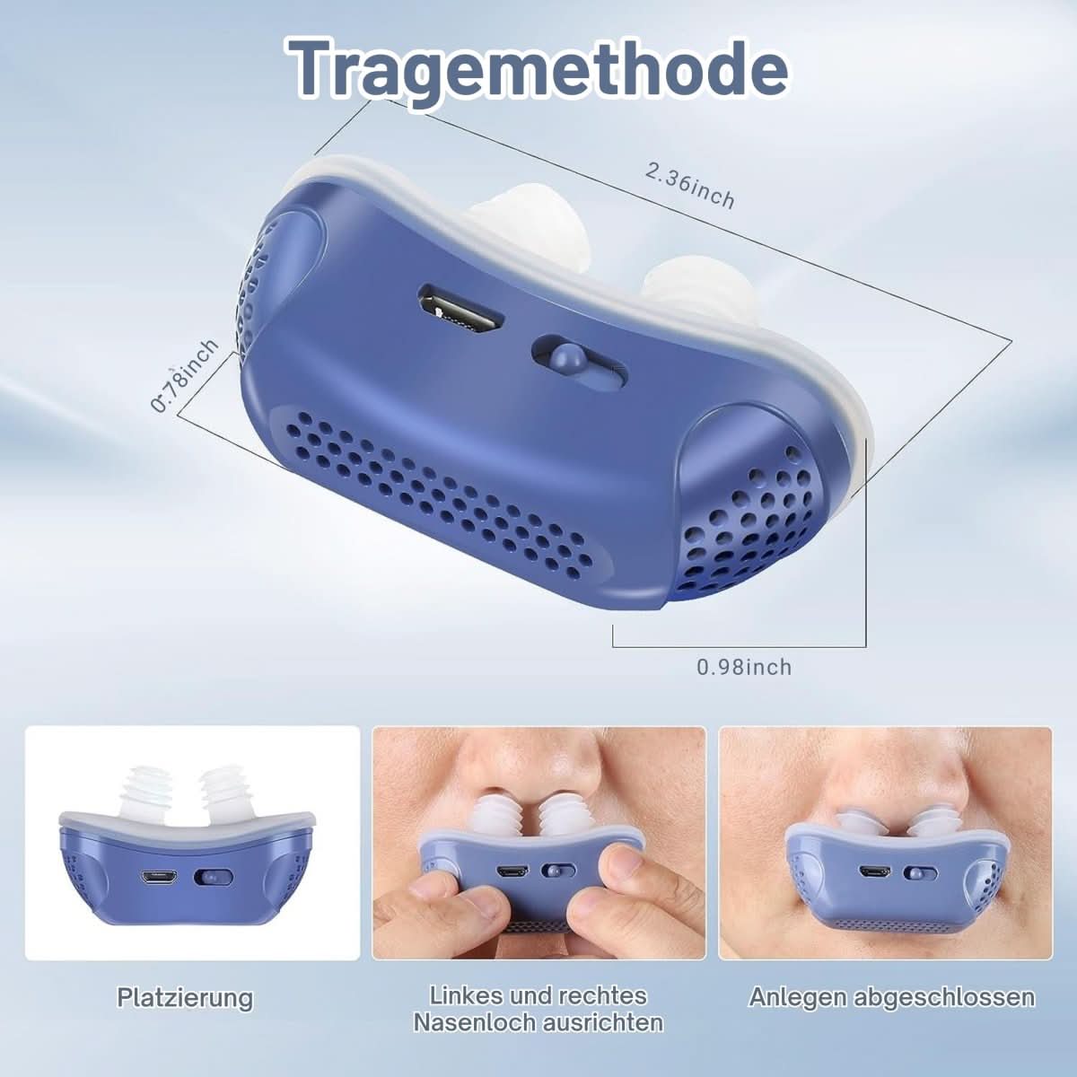 AirWhisper CPAP-enhed til snorkere Kompakt maskefri komfort