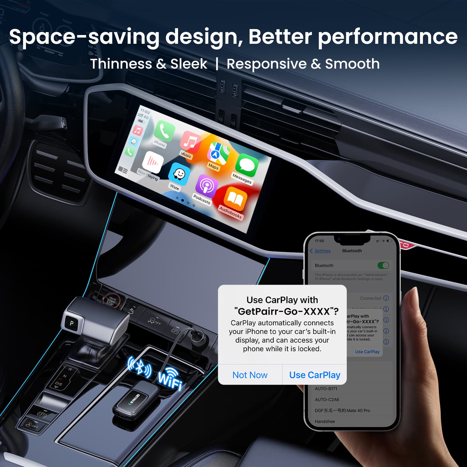 NovaLink Wireless App Hub per CarPlay o Android Auto
