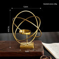 Brillora gyldent lysestake, elegant metallstativ for stue og spisestue
