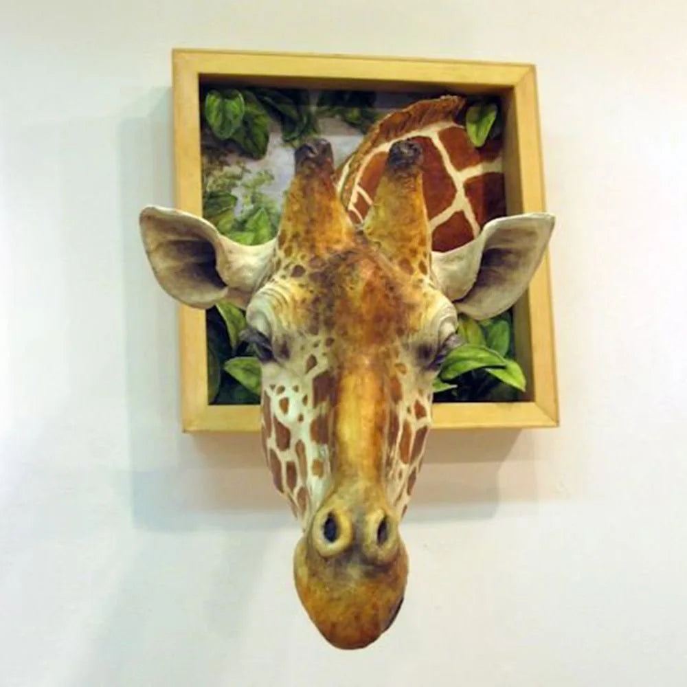 Giraffe head - Wall decoration - 3D sculpture - Lifesize decoration