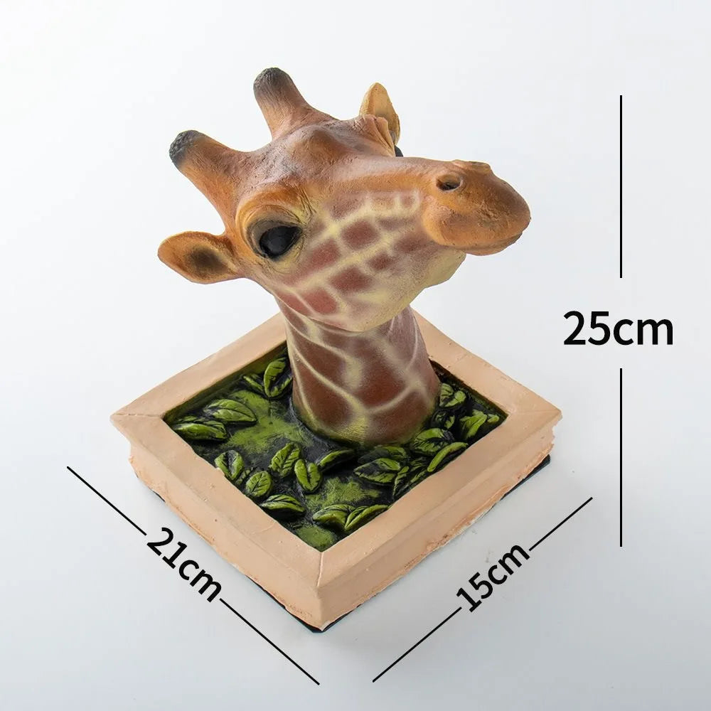 Giraffe head - Wall decoration - 3D sculpture - Lifesize decoration