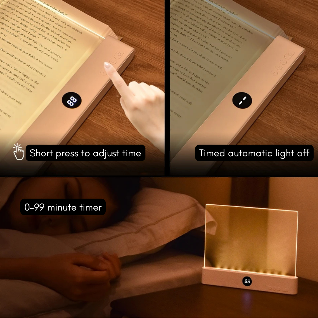Nightbright GlowEase LED-læselampe med fleksibel arm til seng