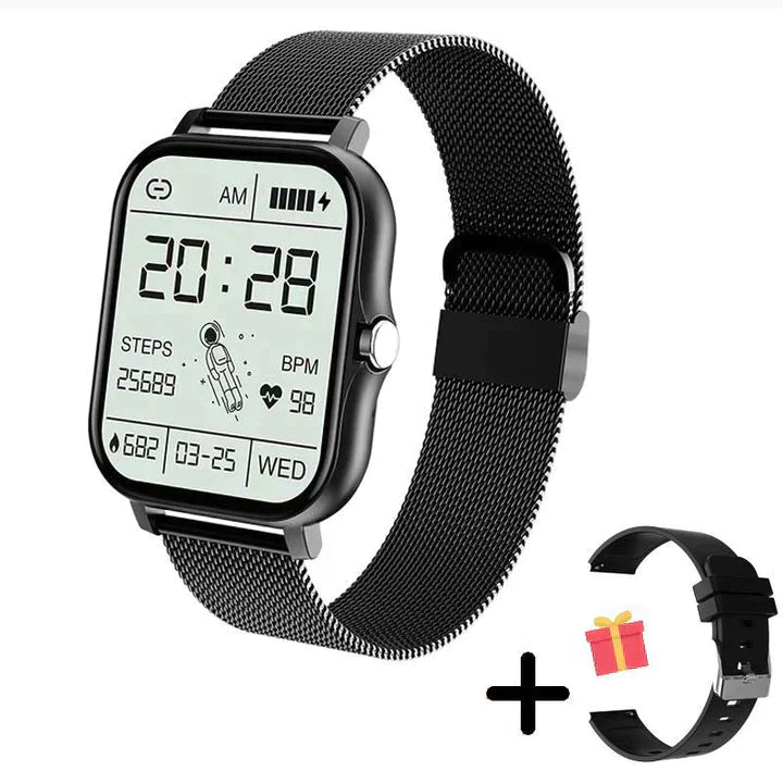 Smartwatch de 1,83 polegadas com monitorização de saúde e chamadas telefónicas por Bluetooth para uso diário