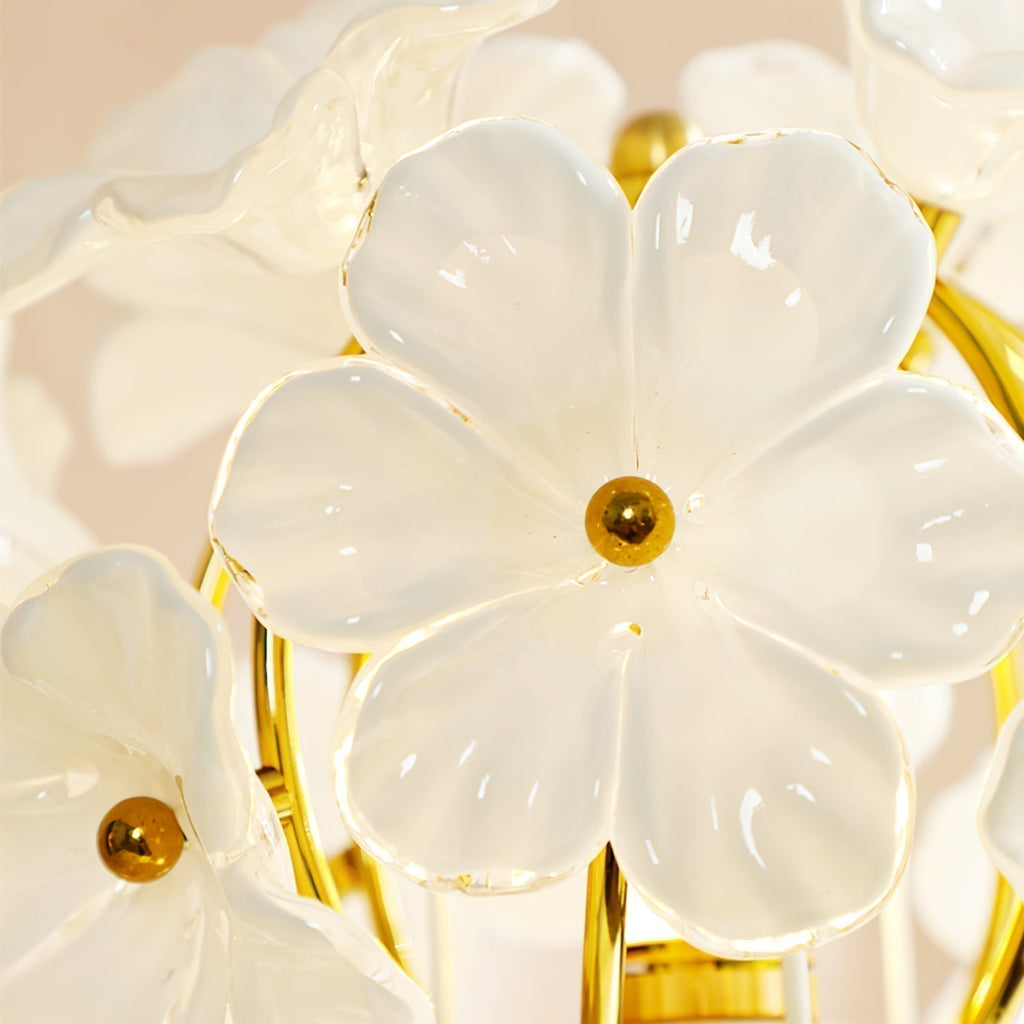 AuraGlow Bloom Table Lamp With A Soft Diffusing Glass Shade For Living Room
