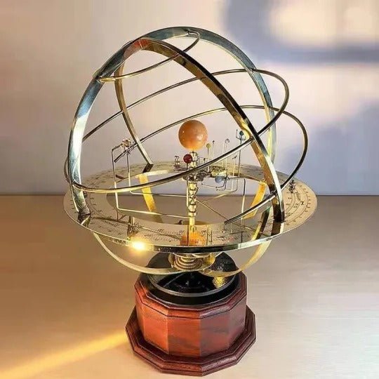 CosmoCraft Brass Nine Planets Solar System Sculpture