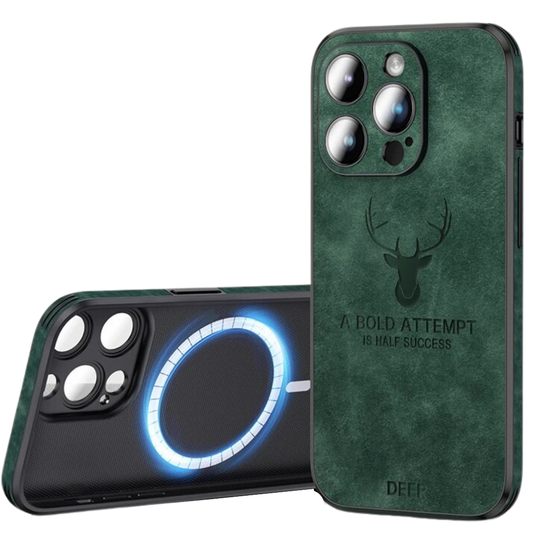 Funda para teléfono de cuero genuino con protección a prueba de golpes, delgada y estilizada