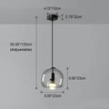 NovaLume Blown Glass Pendant Lamp With Adjustable Height