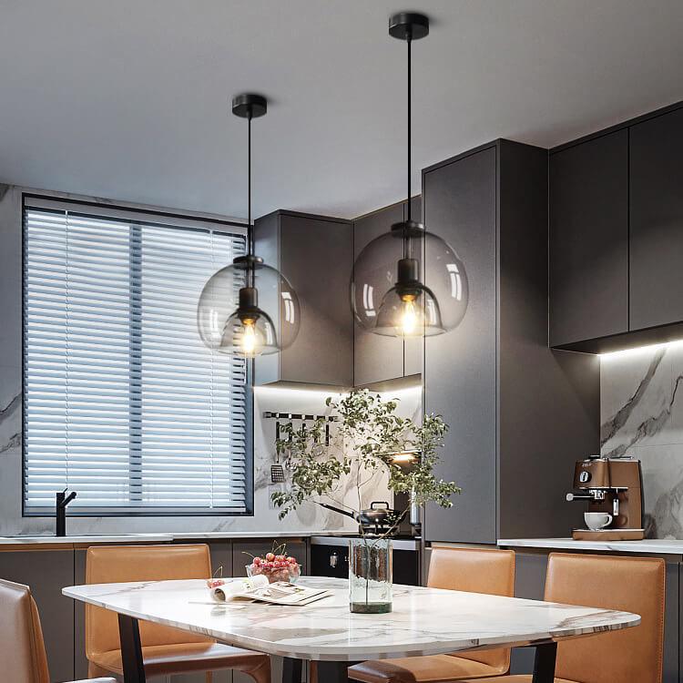 NovaLume Blown Glass Pendant Lamp With Adjustable Height