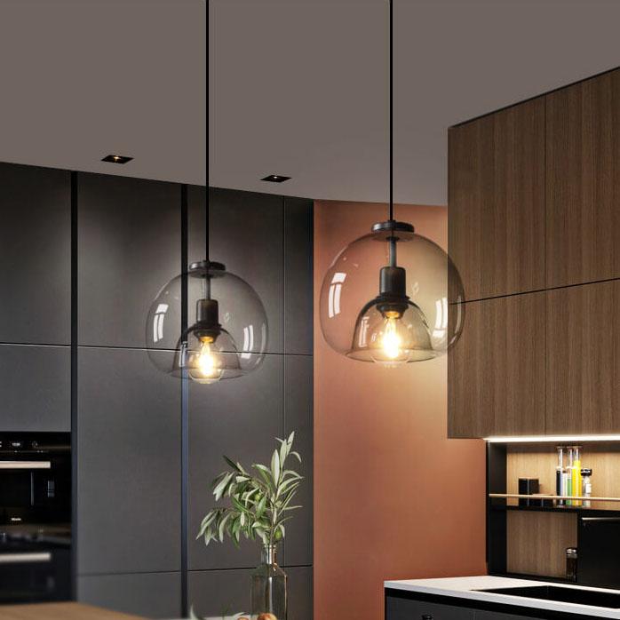 NovaLume Blown Glass Pendant Lamp With Adjustable Height