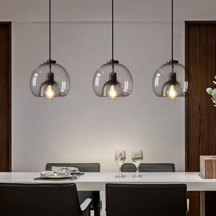 NovaLume Blown Glass Pendant Lamp With Adjustable Height