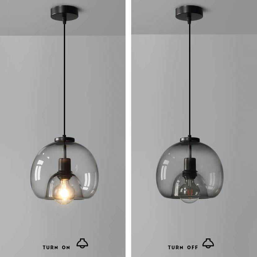 NovaLume Blown Glass Pendant Lamp With Adjustable Height