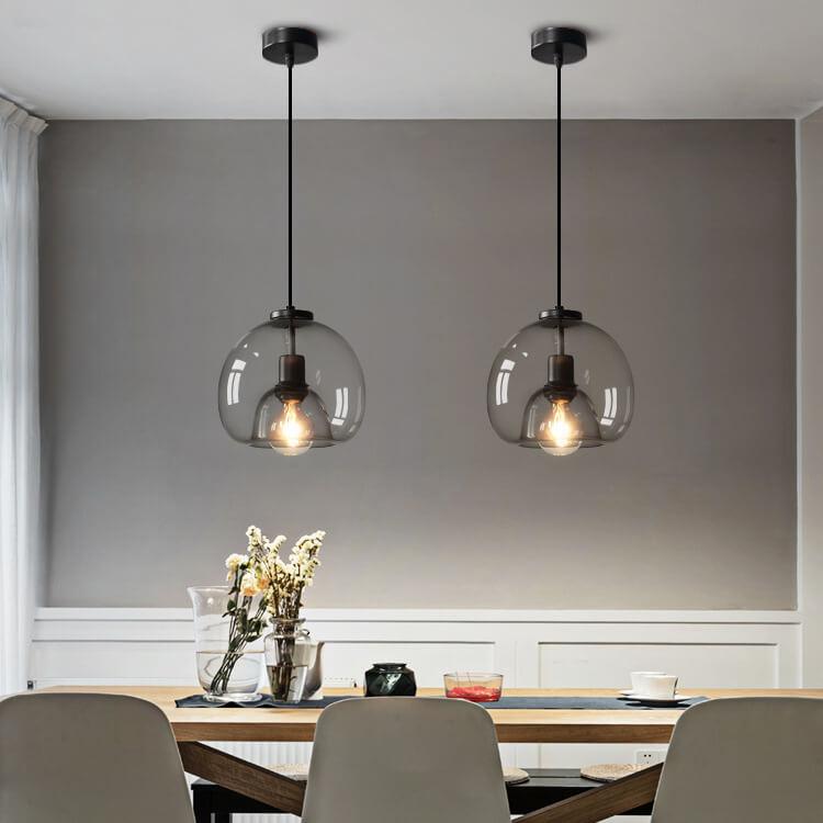 NovaLume Blown Glass Pendant Lamp With Adjustable Height
