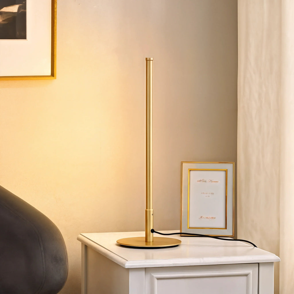 Golden Lampada da Tavolo LED per Soggiorno, Camera da Letto e Scrivania