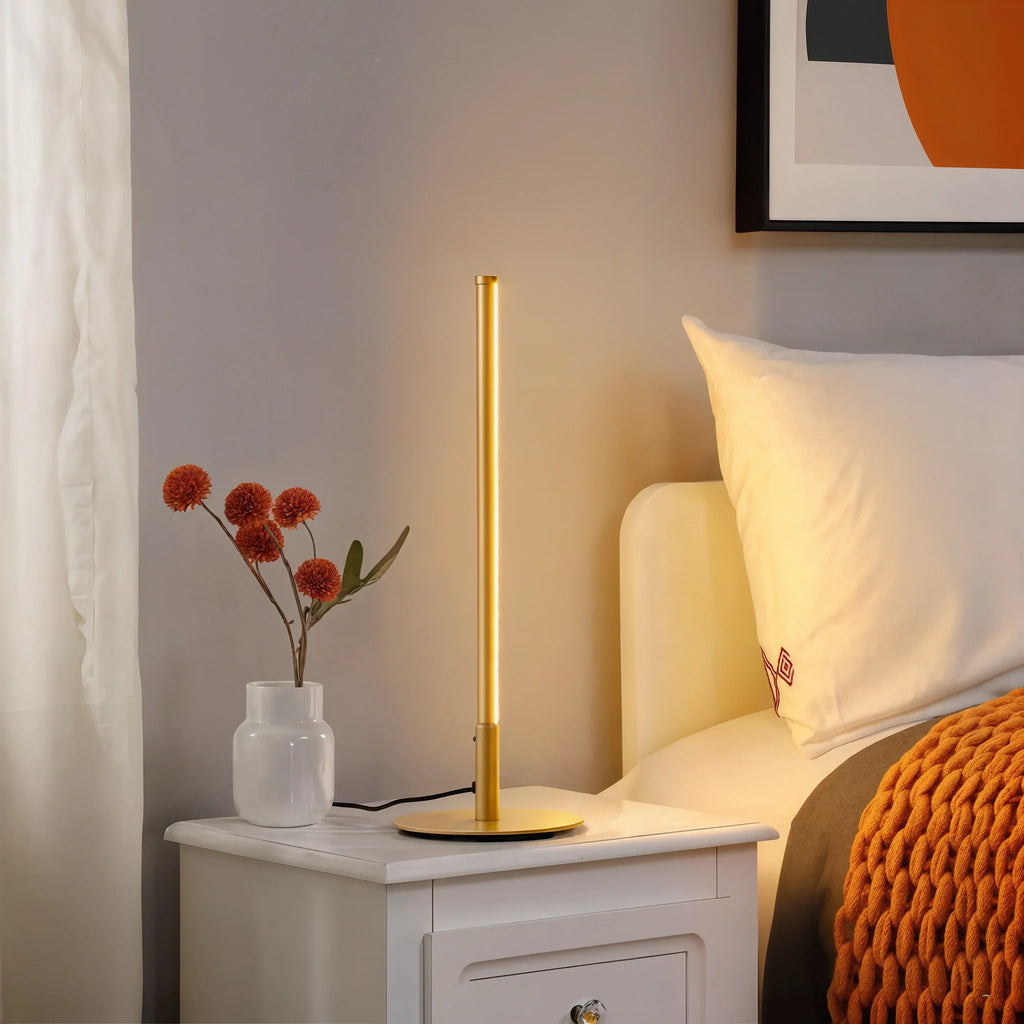Golden Lampada da Tavolo LED per Soggiorno, Camera da Letto e Scrivania