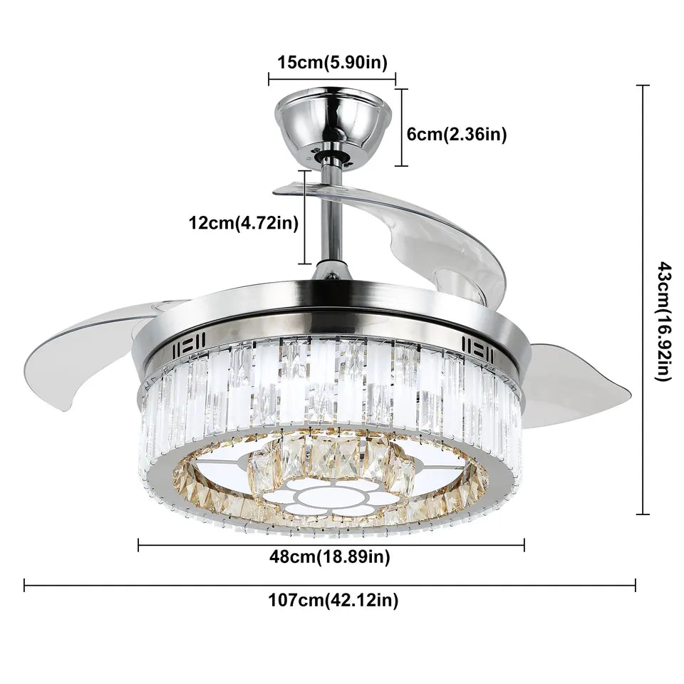 NovaLume Halo Interchangeable 3 Blade Ceiling Fan With LED