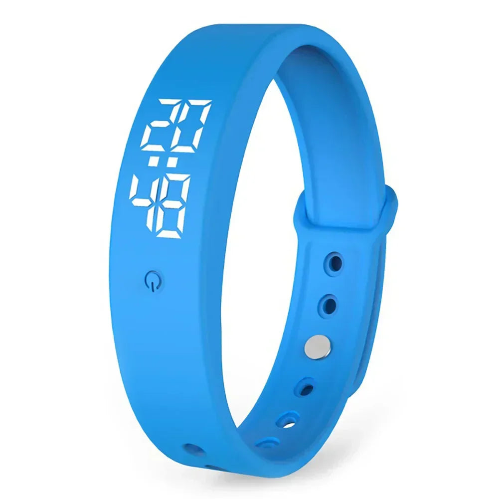 ساعة ذكية مقاومة للماء طراز BraceletV9 مع تنبيهات بالاهتزاز للاستخدام اليومي
