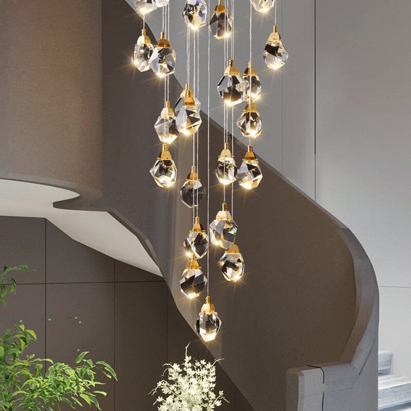 Lustre en Cristal Lyra avec Élégance Inspirée du Diamant