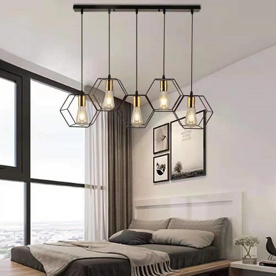 Industrialny żyrandol żelazny Atlas Ironworks w stylu retro nowoczesnym