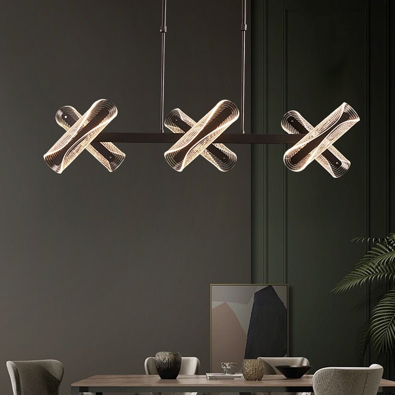 NovaLume Acrylic Transformable Pendant Light With LED Compatibility