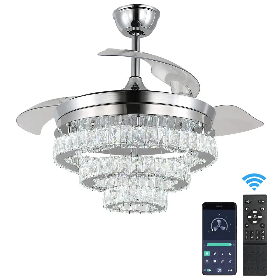 AeroLux Reversible LED Ceiling Fan With Remote Control Unit