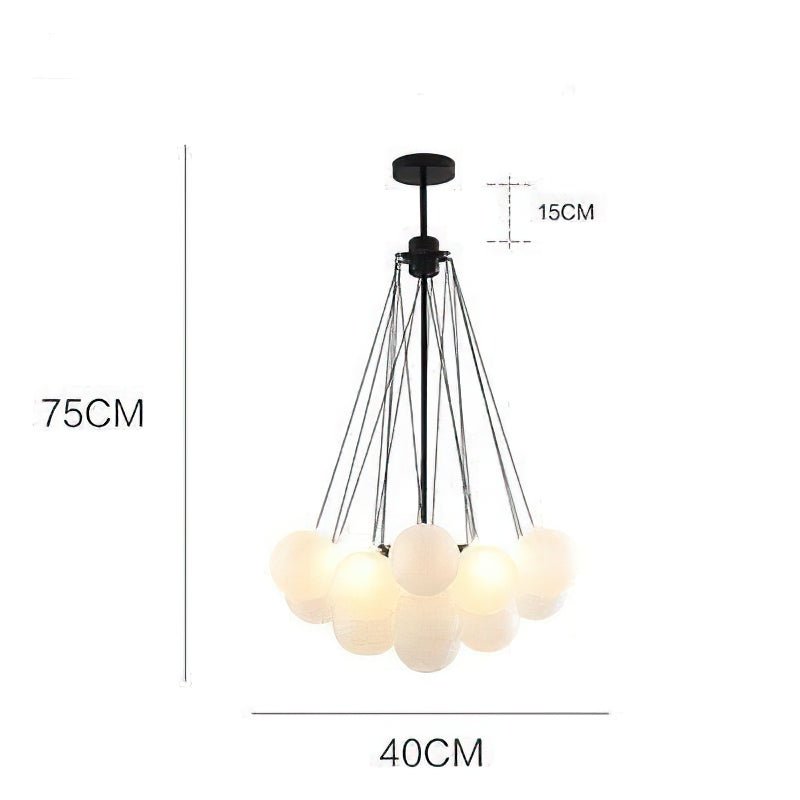 Lampada a Sospensione Elegante Lumira con Globetti in Vetro Satinato