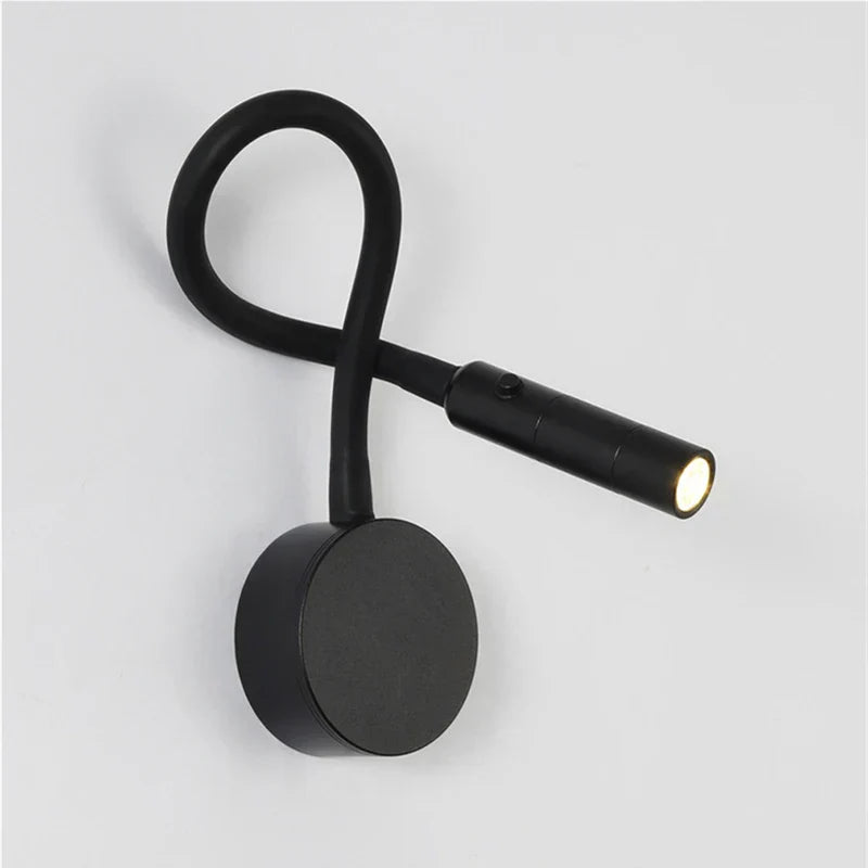 Contemporary Flexible LED Wall Light For Reading With Switch For Bedroom Or Study 1W To 3W